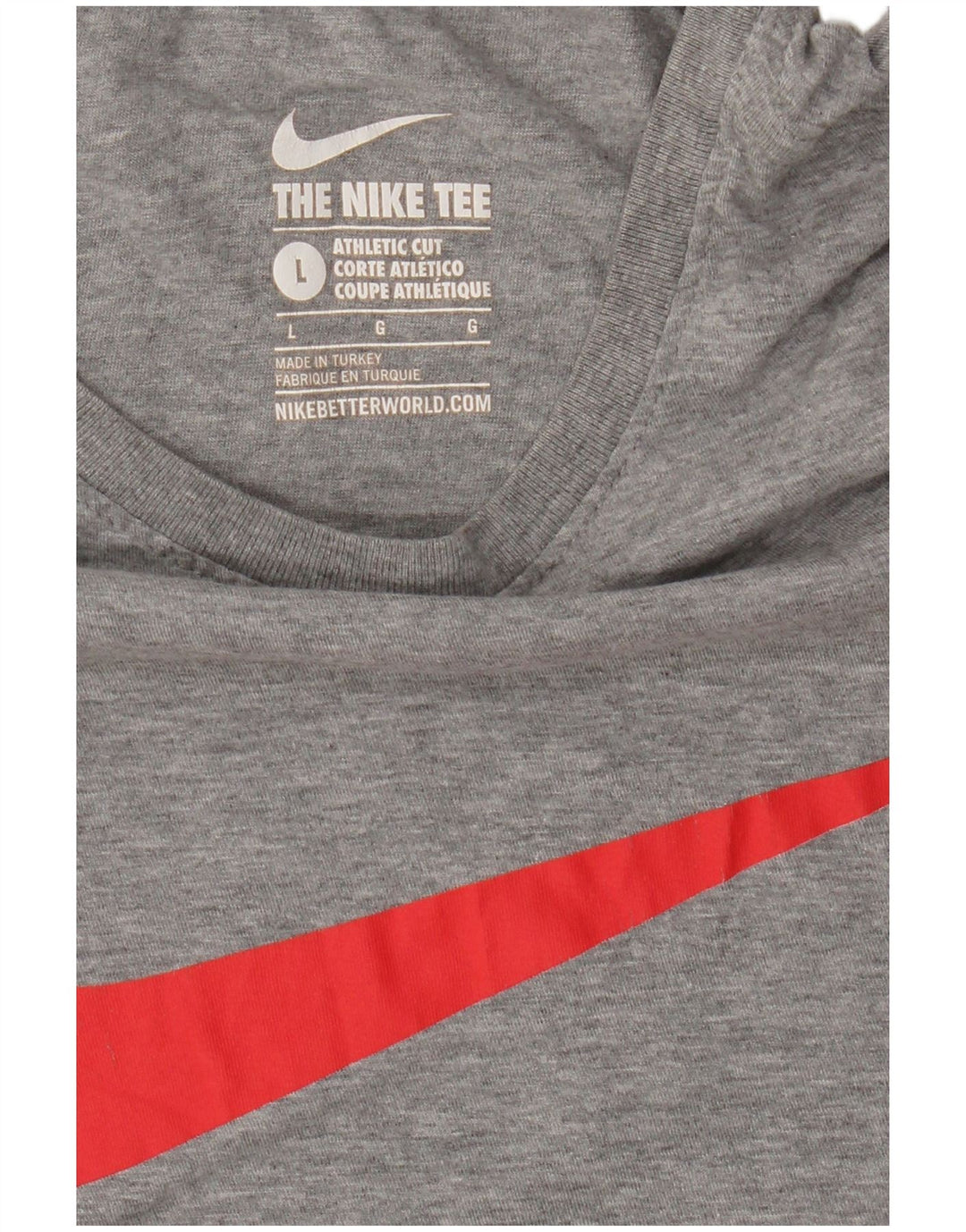 Camiseta Nike Masculina Athletic Cut Graphic Top Grande Cinza