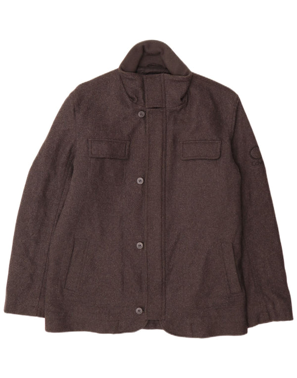 Jaqueta utilitária masculina Calvin Klein UK 44 2XL lã cinza
