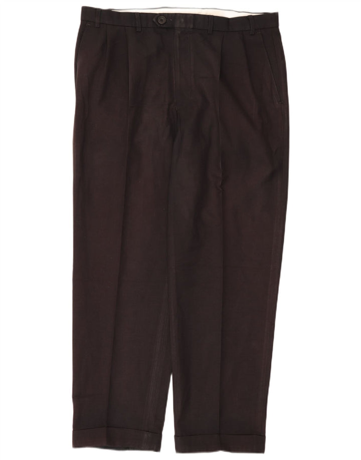 Calça masculina Marks & Spencer Pegged Suit W38 L31 azul marinho poliéster
