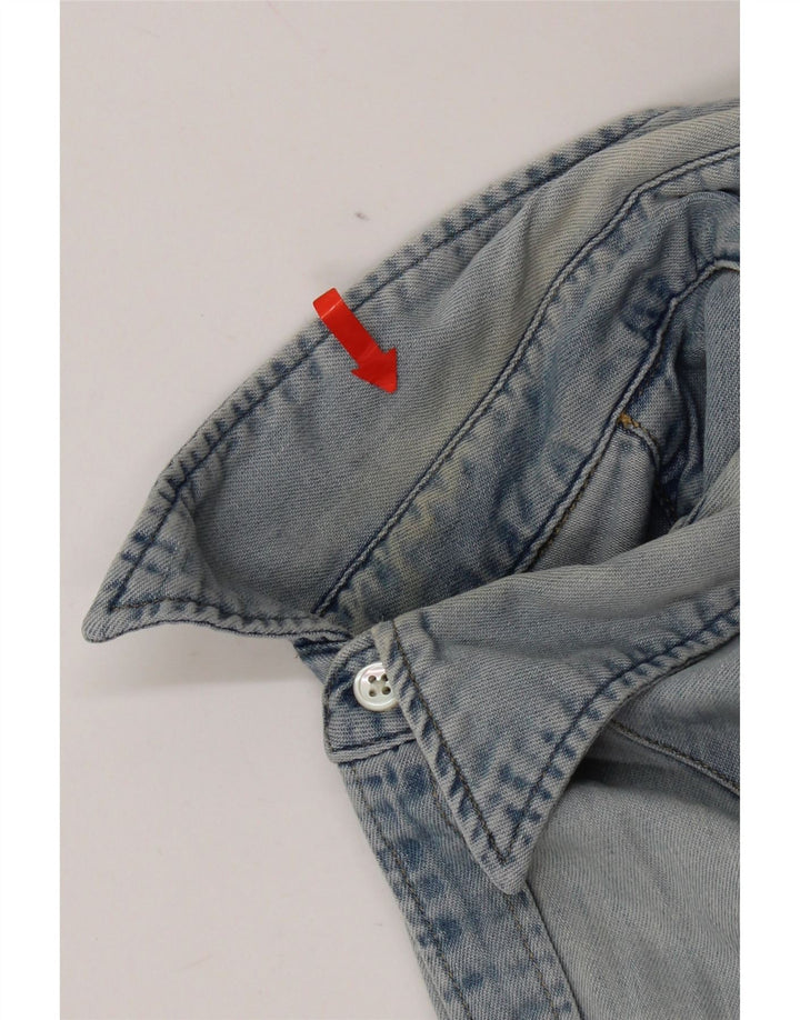 Camisa jeans masculina Levi's de algodão azul médio