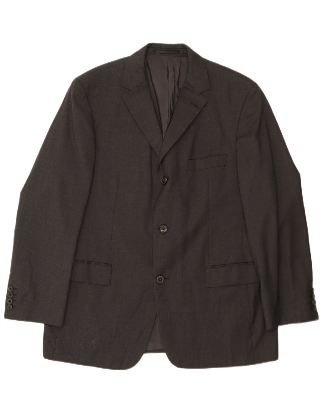 Jaqueta blazer masculina de 3 botões Hugo Boss Reino Unido 40 grande lã cinza