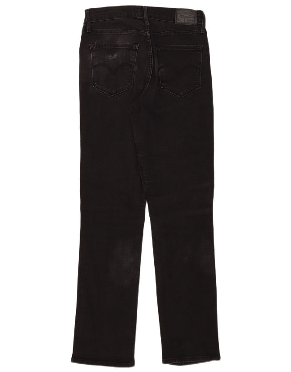 Calça jeans feminina Levi's 724 High Rise Straight W28 L30 algodão preto