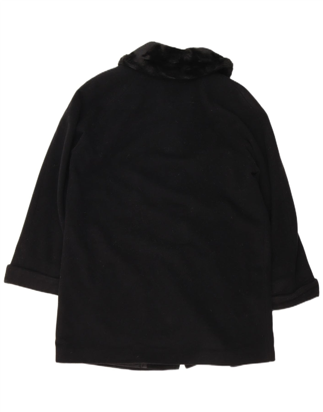 Sobretudo feminino MARKS & SPENCER UK 14 grande lã preta