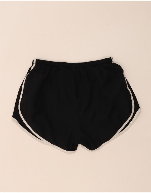 Shorts esportivos femininos Nike Dri Fit UK 12 poliéster preto médio
