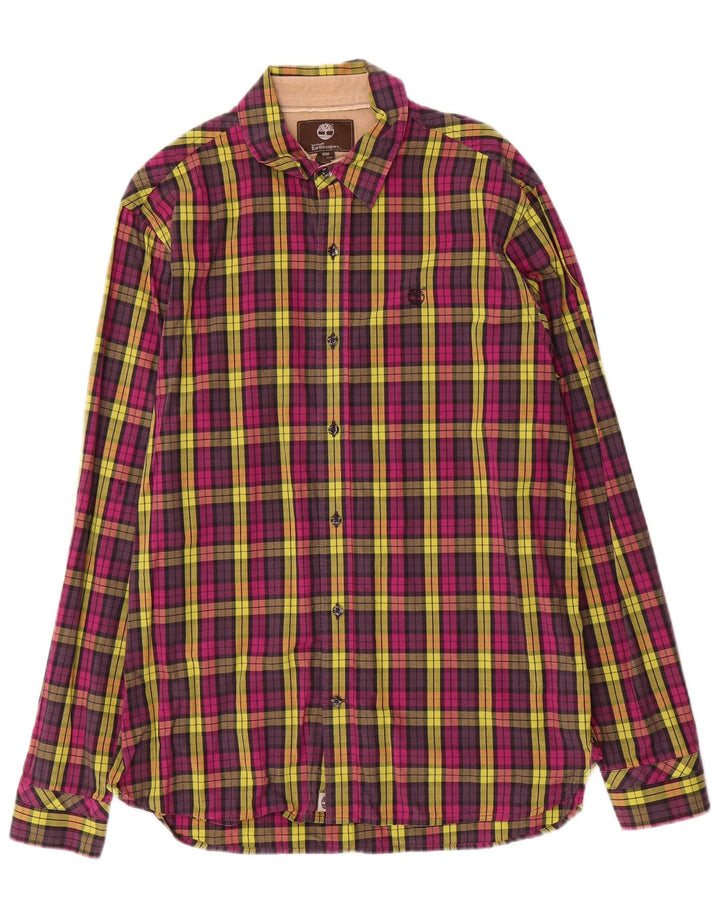Camisa masculina Timberland Earthkeepers Regular Fit média xadrez multicolorida