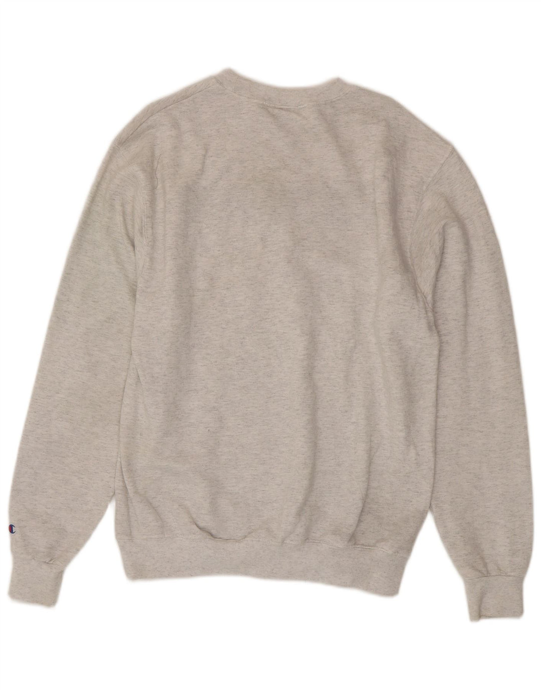 Champion masculino gráfico moletom jumper médio cinza algodão