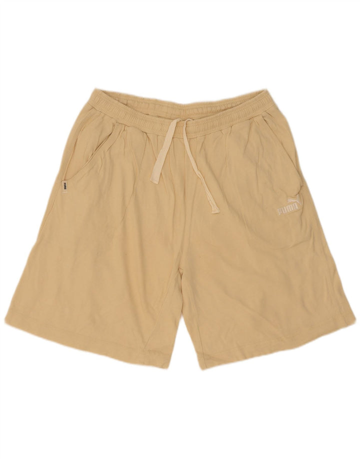 Shorts esportivos masculinos Puma grandes bege