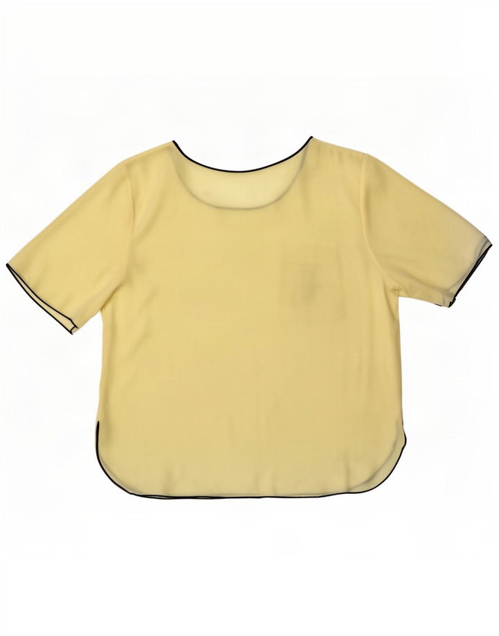 Blusa gráfica feminina vintage UK 16 grande amarelo