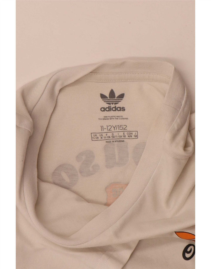 Camiseta Adidas Meninos Graphic Top 11-12 Anos Branco