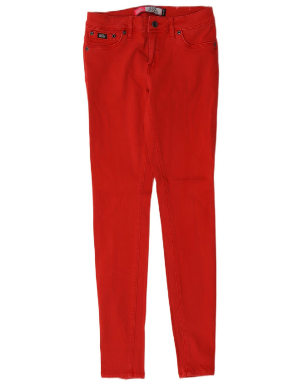 Jeans Superdry feminino Alexa Jegging W28 L32 algodão vermelho