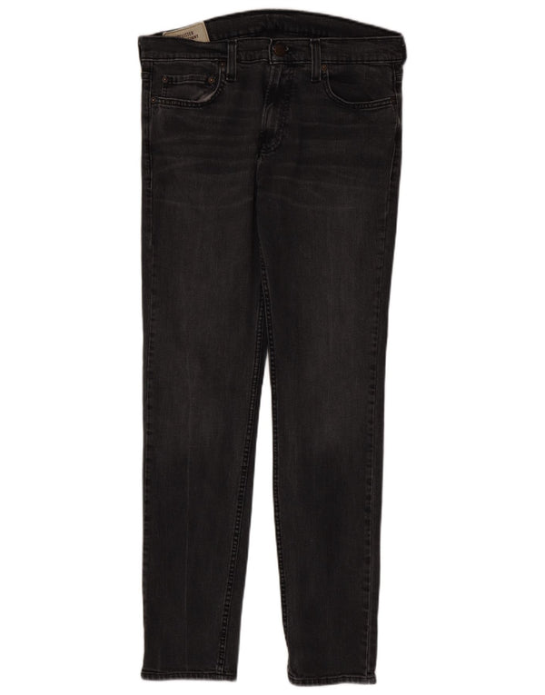 Hollister Mens Super Skinny Jeans W32 L32 Cinza Algodão