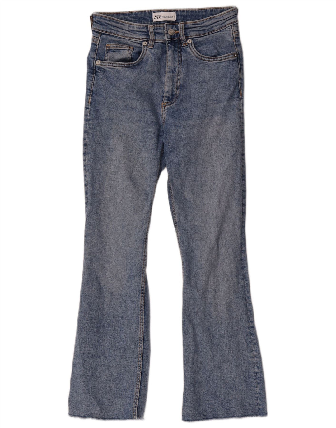 Calça jeans feminina Zara Bootcut EU 36 XS W26 L26 Azul
