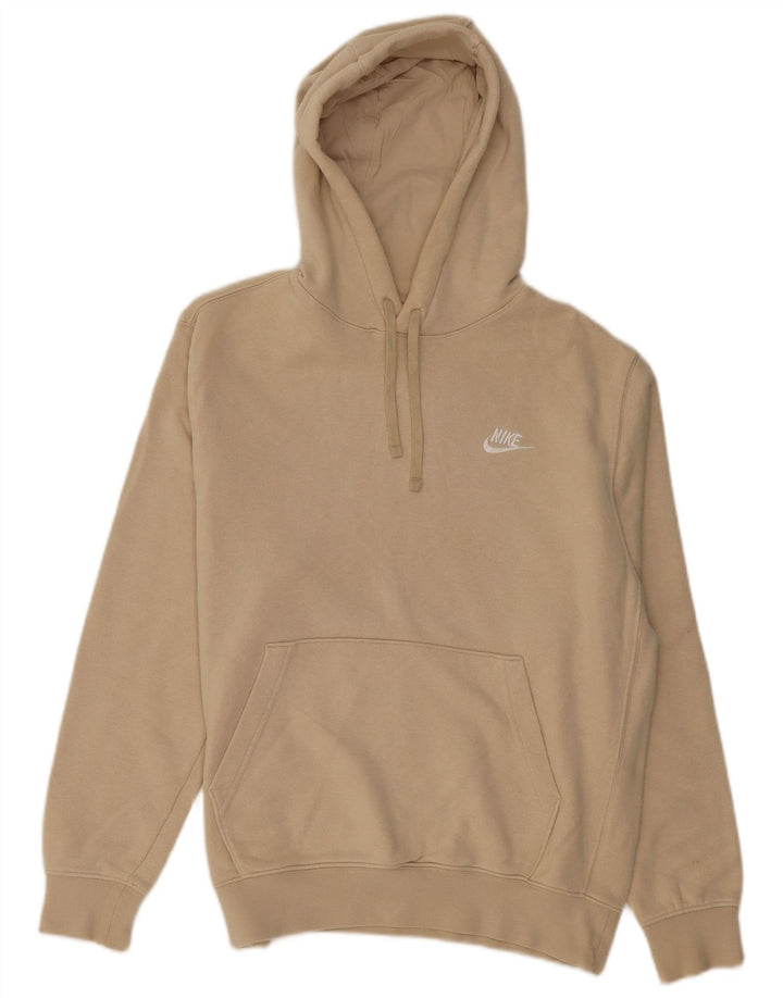 NIKE Mens Hoodie Jumper Médio Bege Algodão
