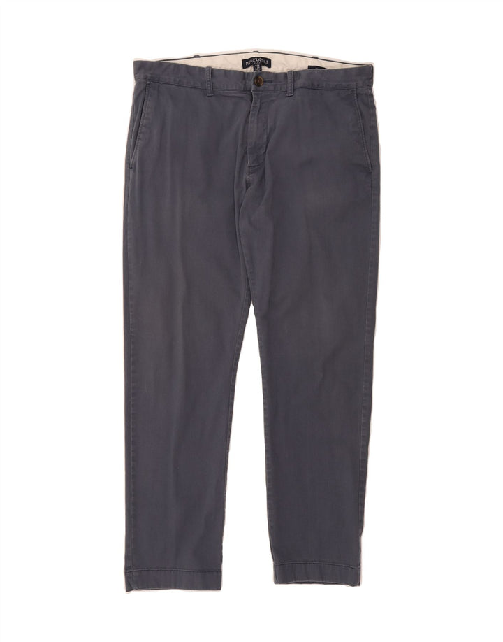 J. CREW Mens Mercantile Flex Slim Chino Trousers W34 L30 Blue Cotton Vintage J. Crew and Second-Hand J. Crew from Messina Hembry 