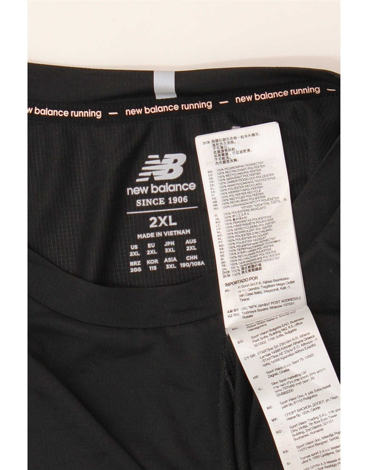 Camiseta masculina New Balance 2XL poliéster preto