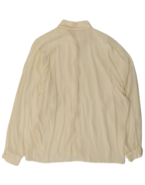 Blusa feminina vintage UK 16 grande off white