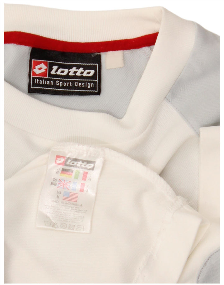 Camiseta masculina LOTTO UK 38/40 poliéster colorblock branco médio