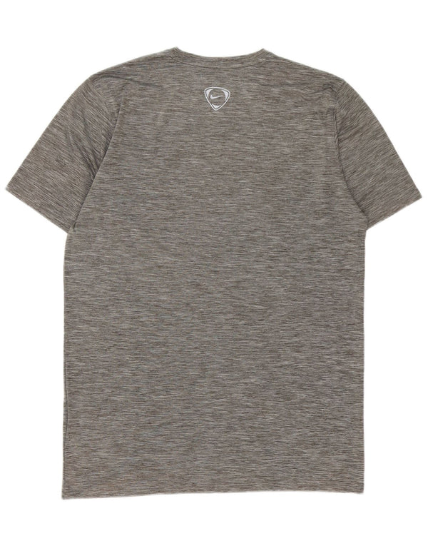 Camiseta masculina Nike Dri Fit Top 3XL poliéster manchado cinza