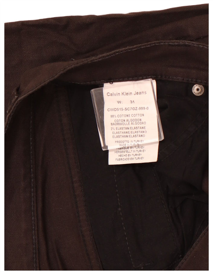 Bermuda feminina Calvin Klein W31 algodão marrom médio