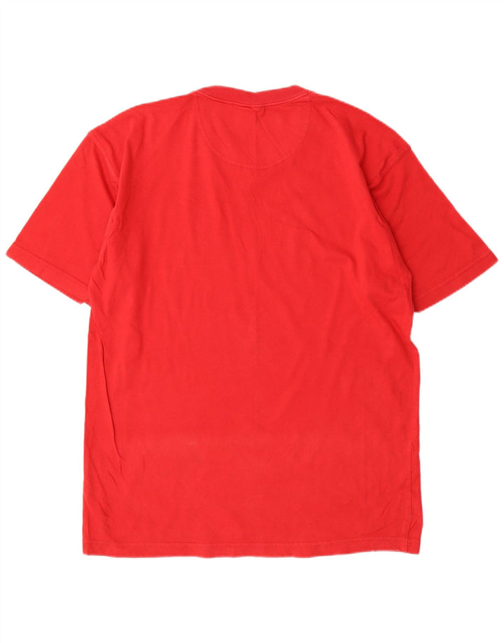 Camiseta masculina gráfica FILA Top médio algodão vermelho