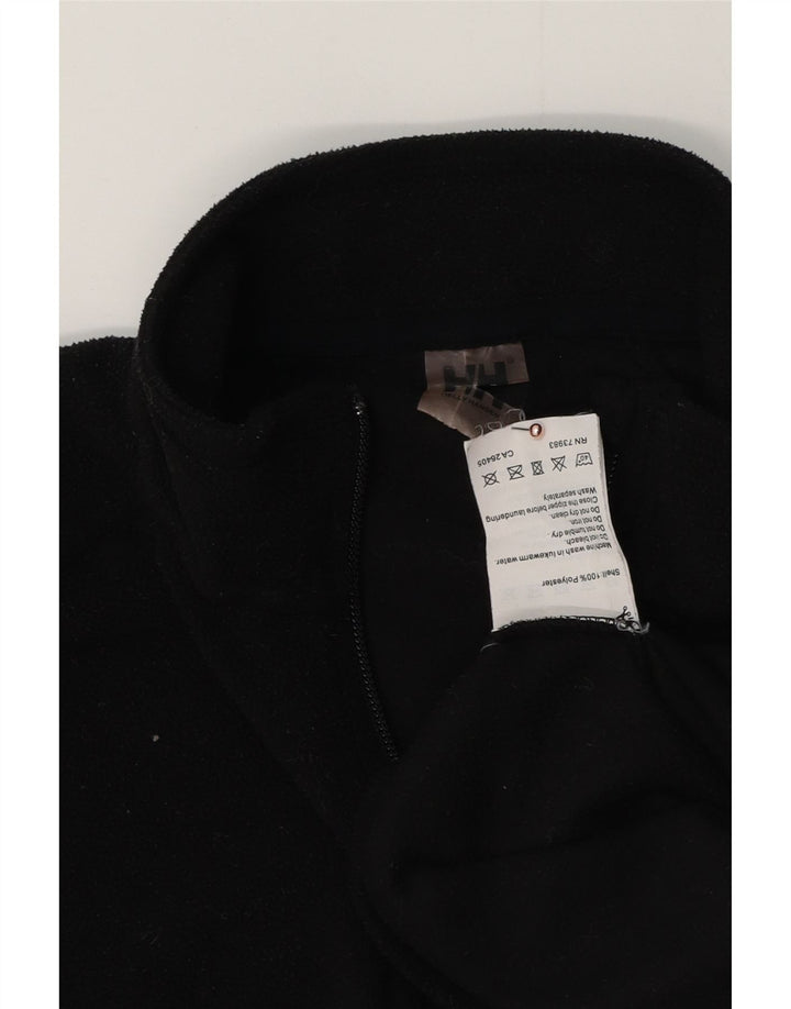 HELLY HANSEN Suéter masculino de lã com zíper e gola média poliéster preto