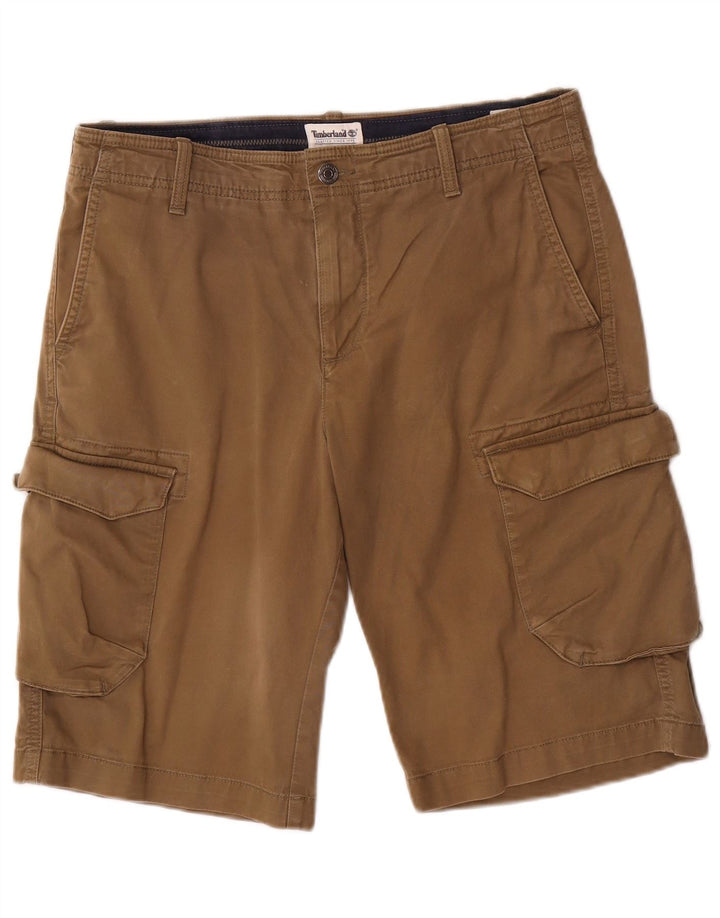 Timberland Mens Cargo Shorts W30 Médio Algodão Bege