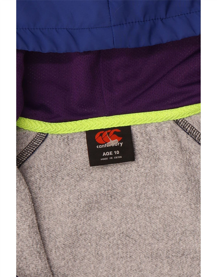 Suéter CANTERBURY masculino com capuz e zíper 9-10 anos cinza bloco colorido