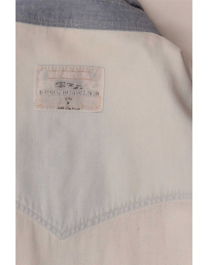 Camisa jeans masculina Wampum azul médio