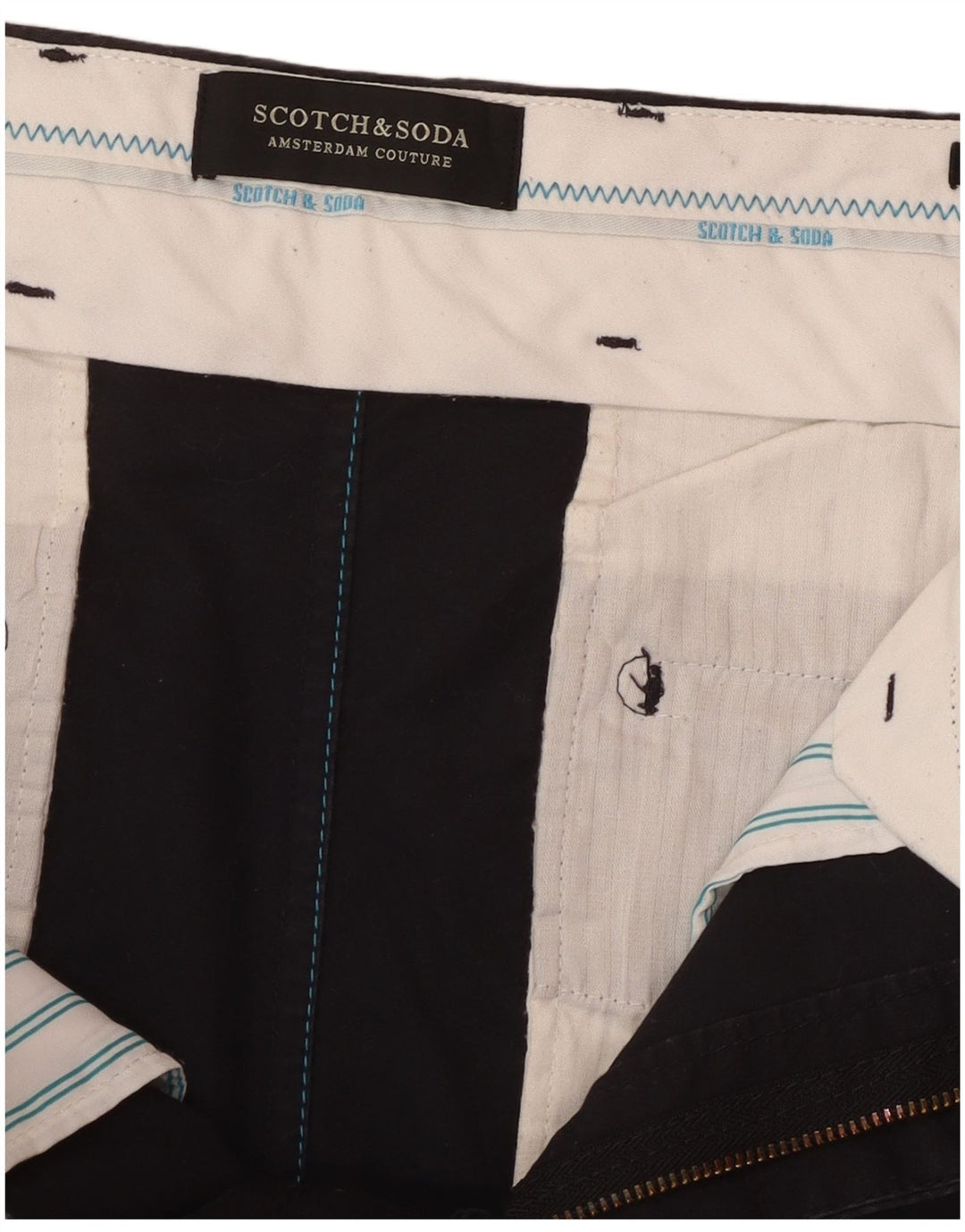 Scotch & Soda Mens Stuart Chino Shorts W32 Médio Azul Marinho Algodão