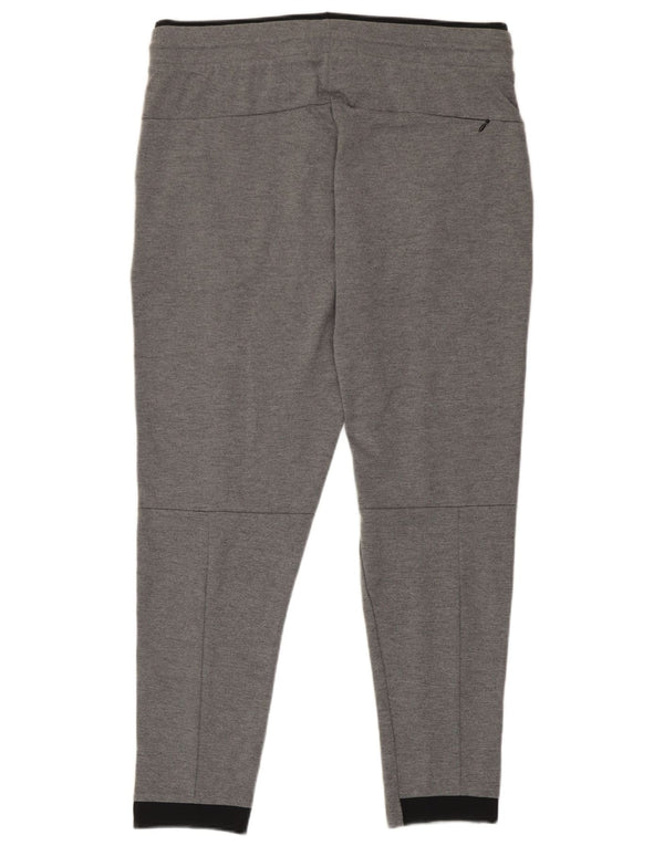 Calça de treino feminina Zara UK 18 XL cinza colorblock poliéster