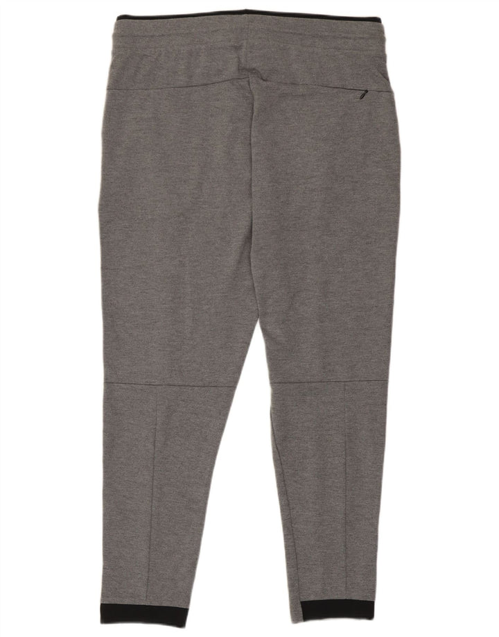 Calça de treino feminina Zara UK 18 XL cinza colorblock poliéster