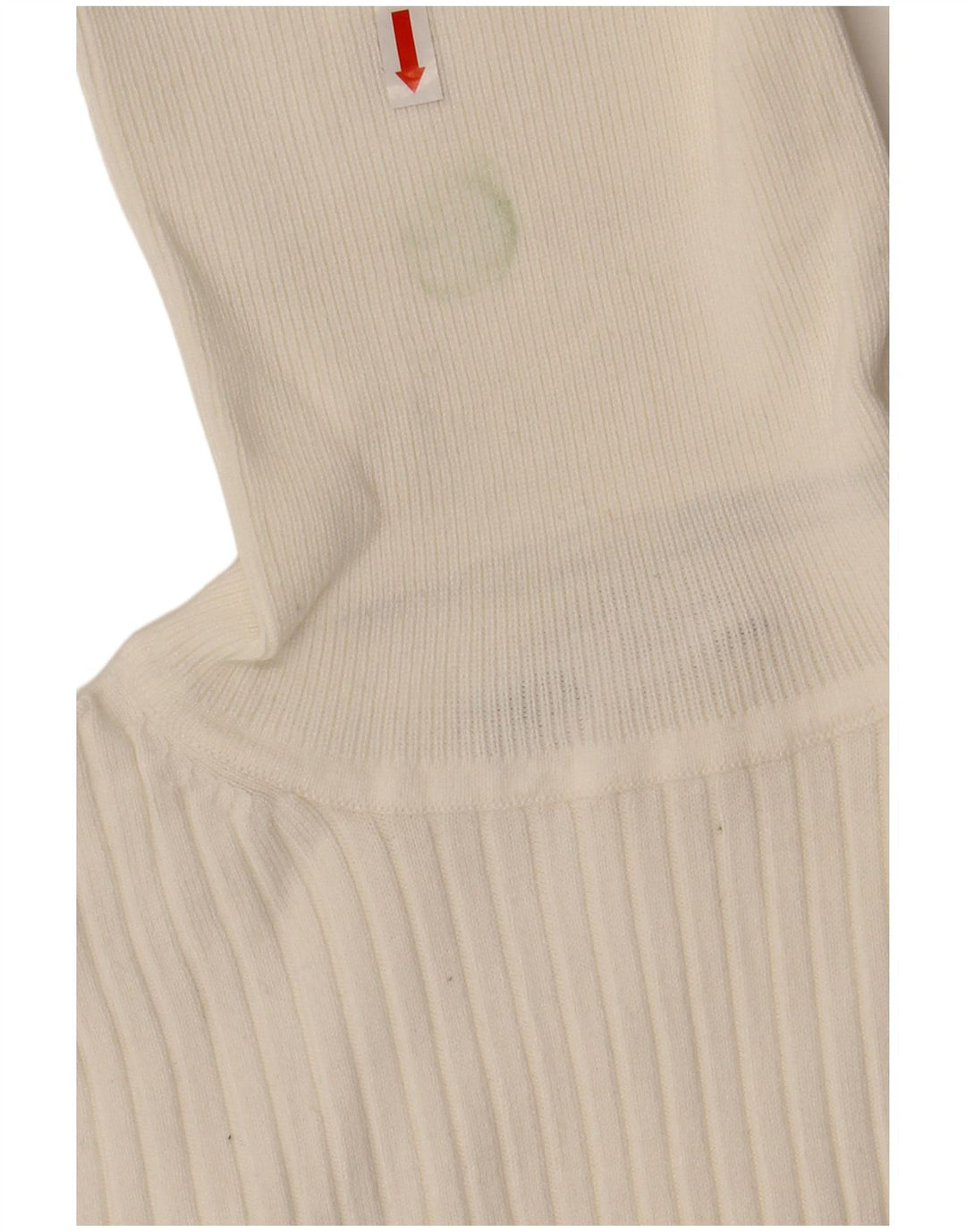 Suéter feminino ZARA com gola redonda e gola redonda, viscose branca pequena, Reino Unido 10