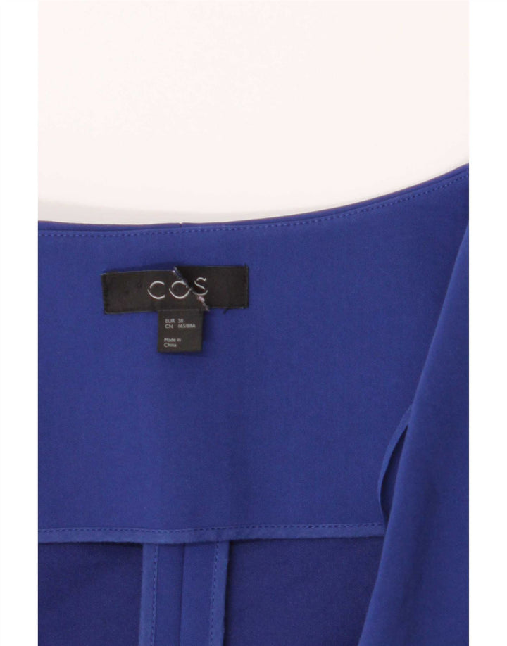 Cos Womens Wrap Dress EU 38 Poliéster Azul Médio