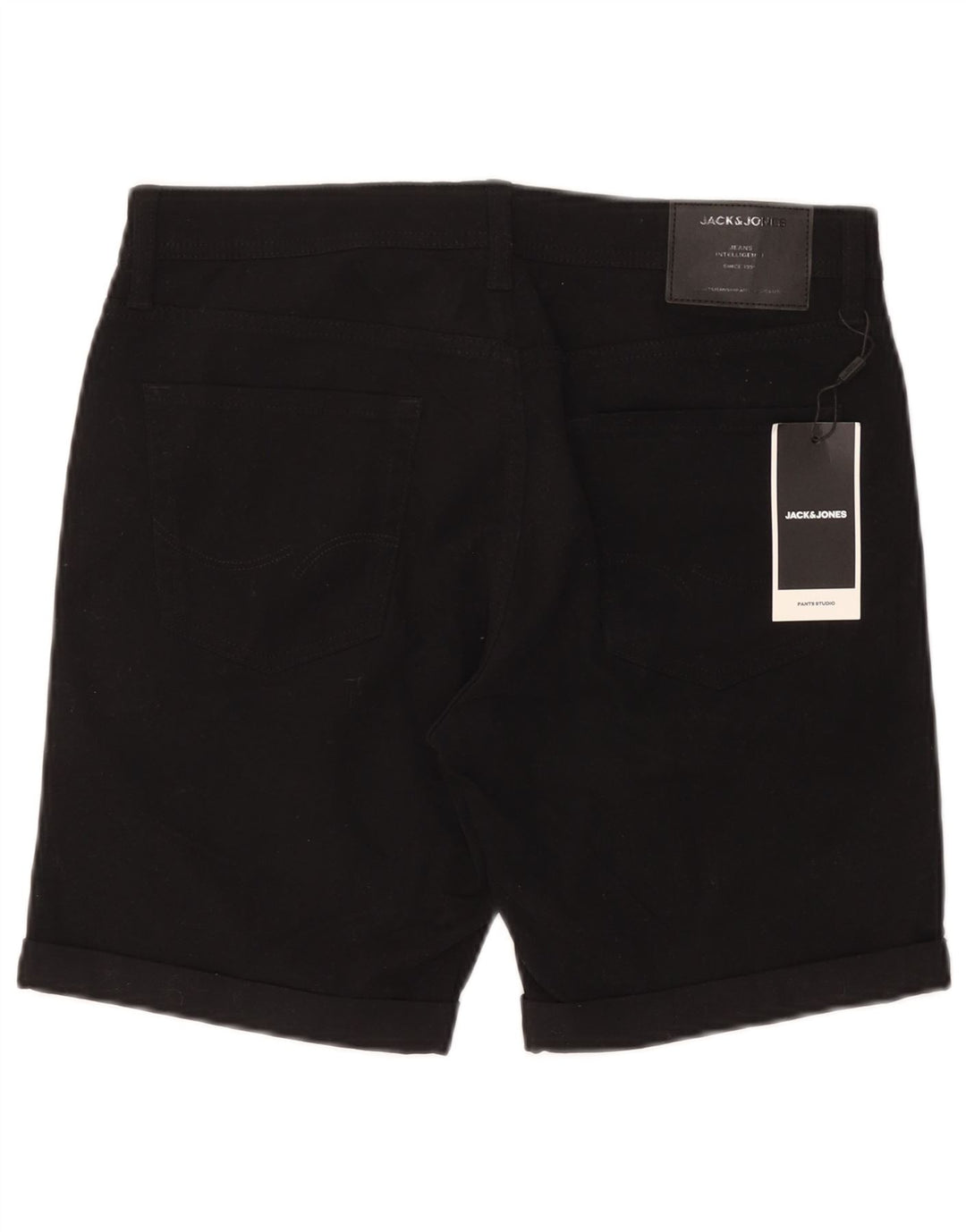 Shorts casuais masculinos Jack & Jones Regular médio W32 algodão preto