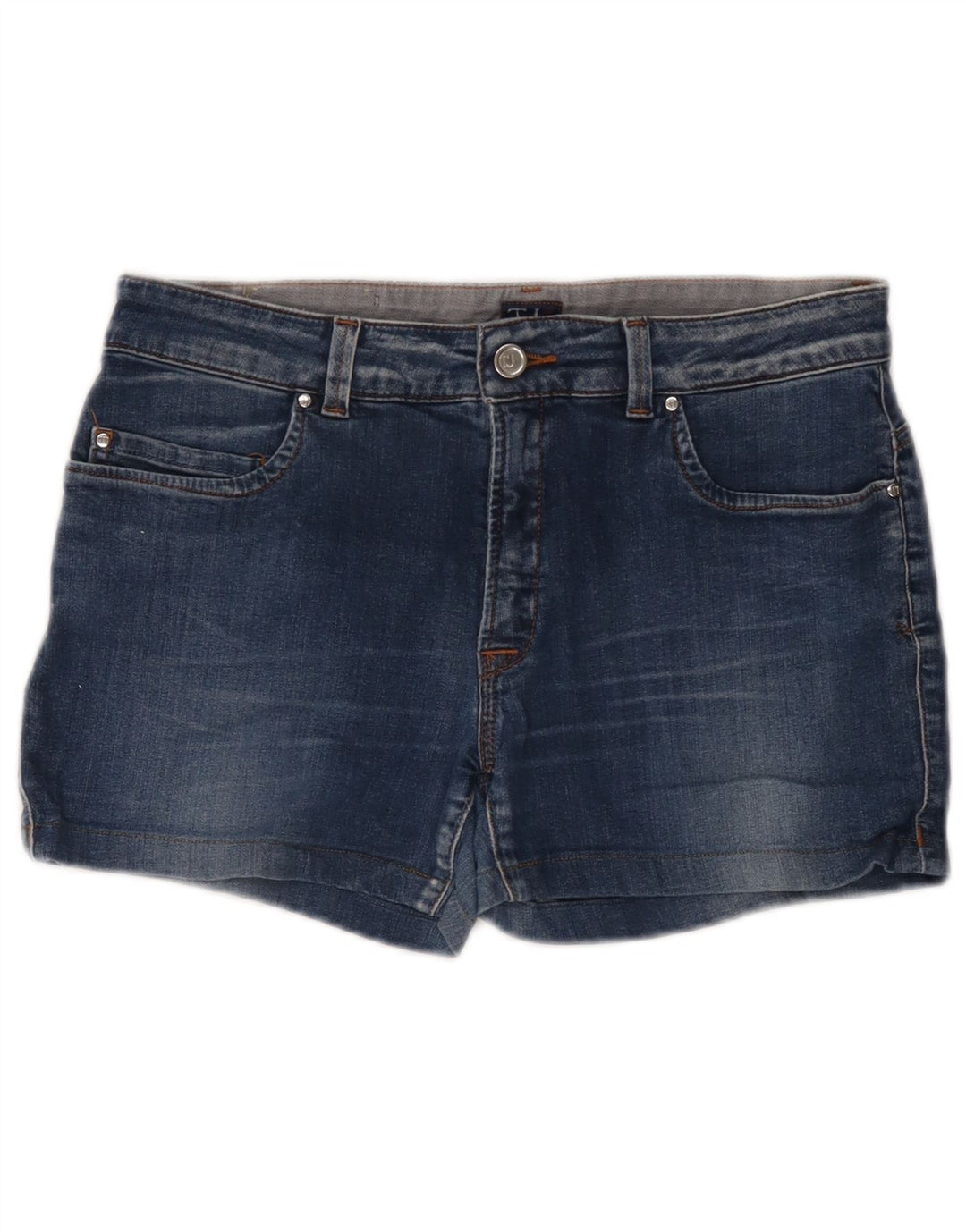 Shorts jeans feminino Trussardi W34 grande azul marinho