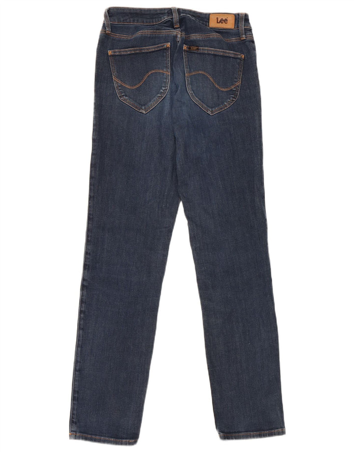 Lee Womens Marion Straight Jeans W27 L31 Azul Marinho Algodão