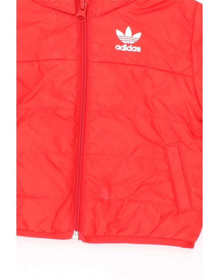Jaqueta acolchoada com capuz Adidas Baby Boys 3-6 meses poliéster vermelho