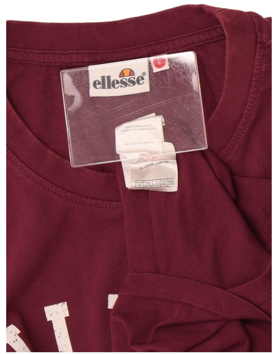Camiseta masculina Ellesse com estampa gráfica grande de algodão marrom