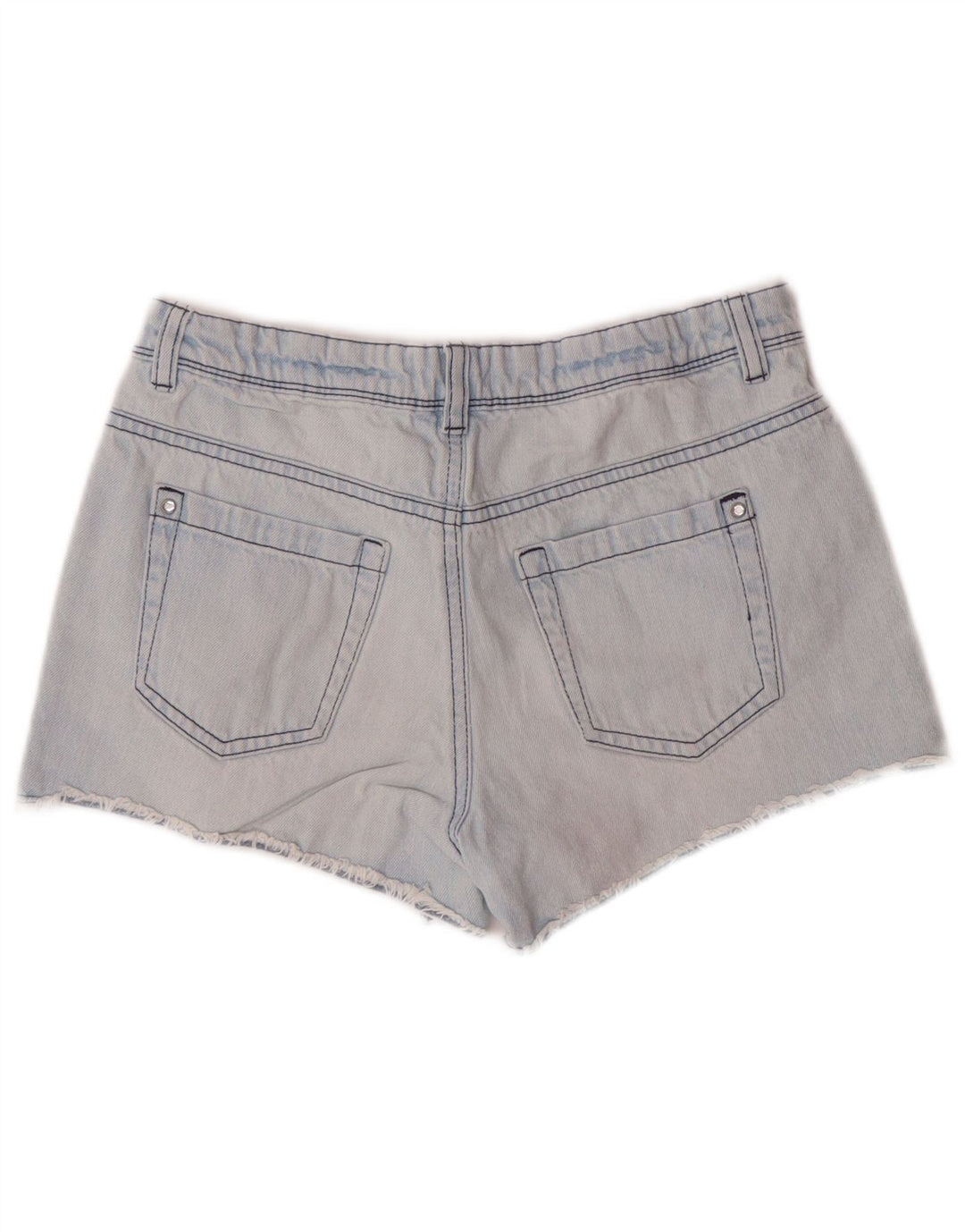 Shorts jeans para meninas BENETTON 11-12 anos 2XL W26 algodão azul