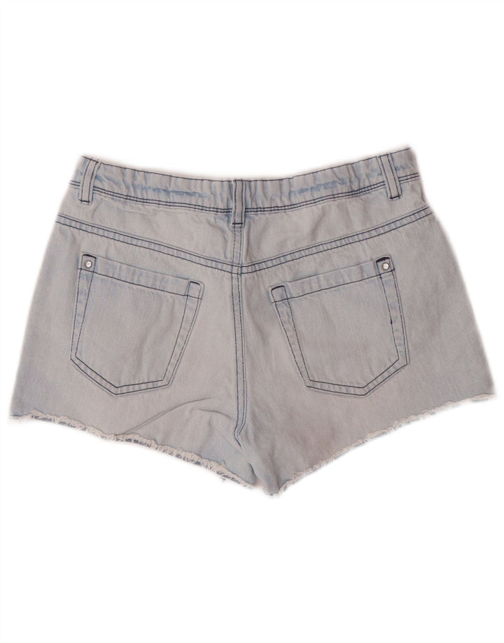 Shorts jeans para meninas BENETTON 11-12 anos 2XL W26 algodão azul