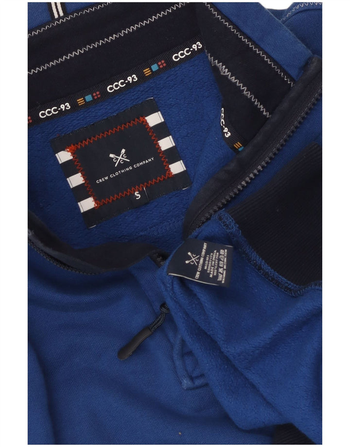 Crew Clothing Mens moletom gráfico jumper pequeno azul colorblock
