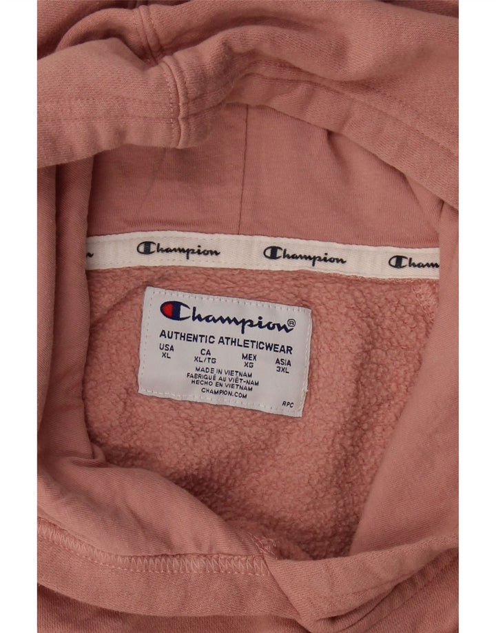 CHAMPION Womens Hoodie Jumper UK 18 XL Pink Cotton Vintage Champion and Second-Hand Champion from Messina Hembry 