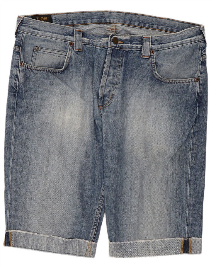 LEE Masculino Knox Denim Shorts W38 XL Azul Algodão