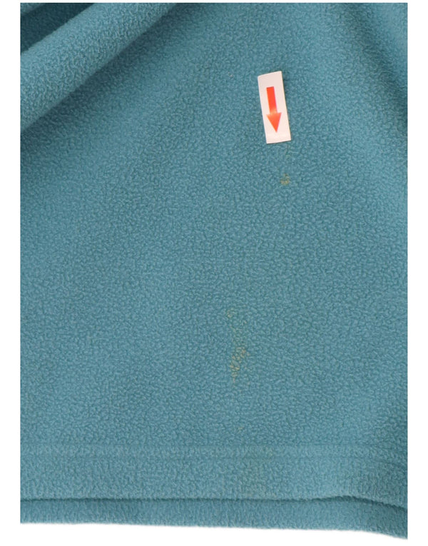 Suéter de lã masculino The North Face com zíper e gola grande azul poliéster