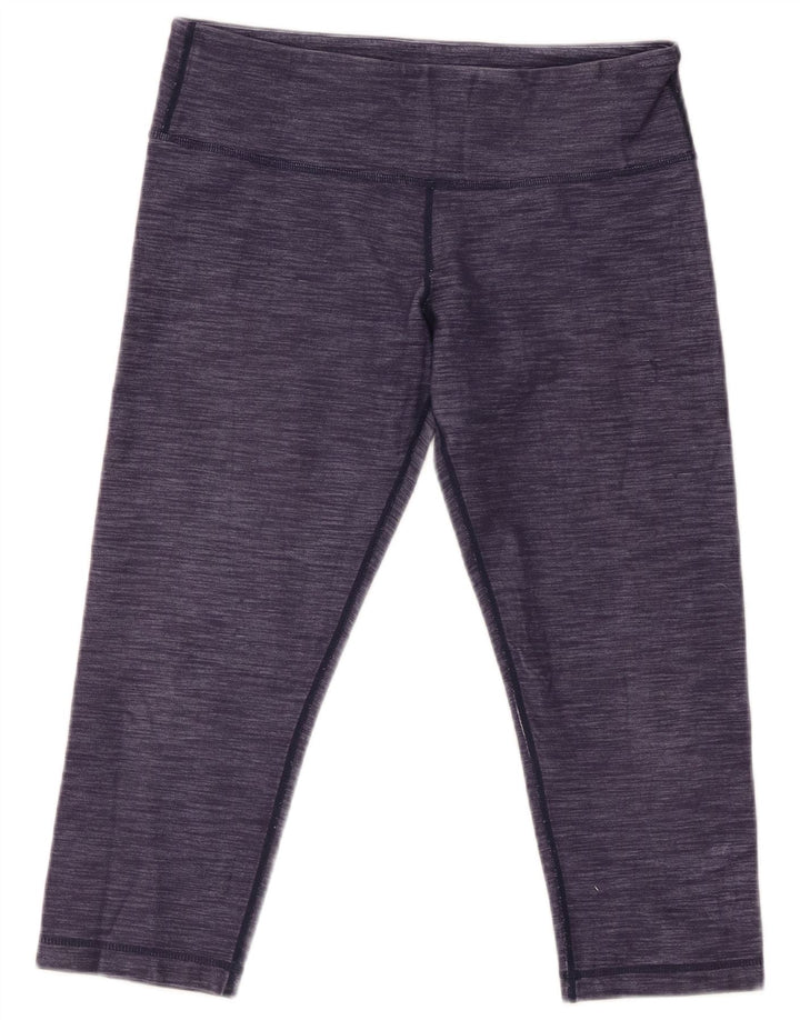 LULULEMON Leggings capri feminino US 8 risca de giz roxa média