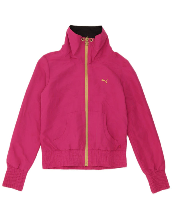 Puma Womens Tracksuit Top Jacket UK 10 Pequeno Poliéster Rosa
