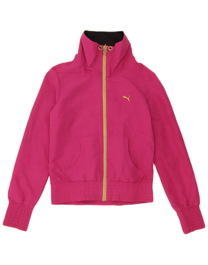 Puma Womens Tracksuit Top Jacket UK 10 Pequeno Poliéster Rosa