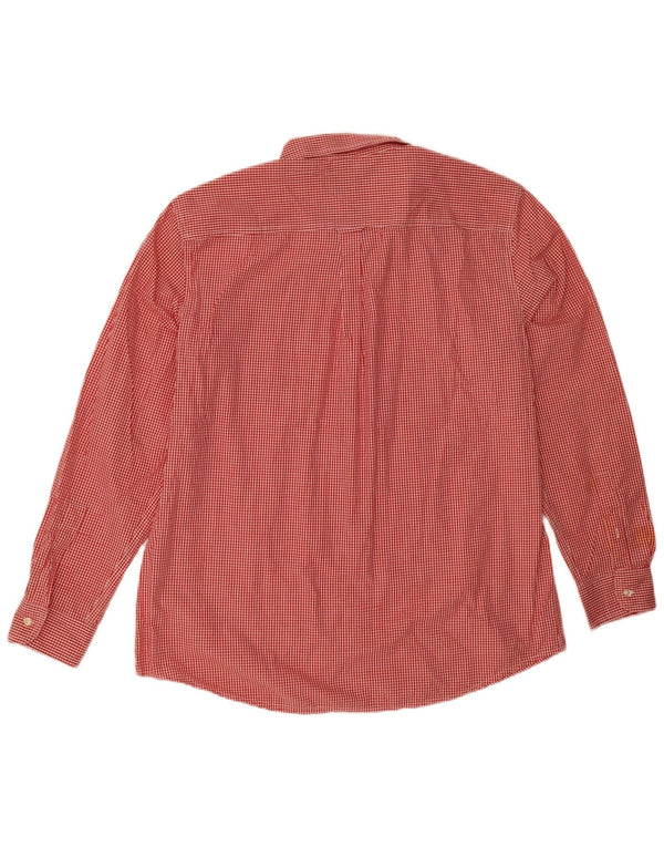 Camisa masculina Chaps Easy Care XL vermelha algodão guingão
