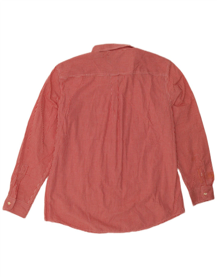Camisa masculina Chaps Easy Care XL vermelha algodão guingão