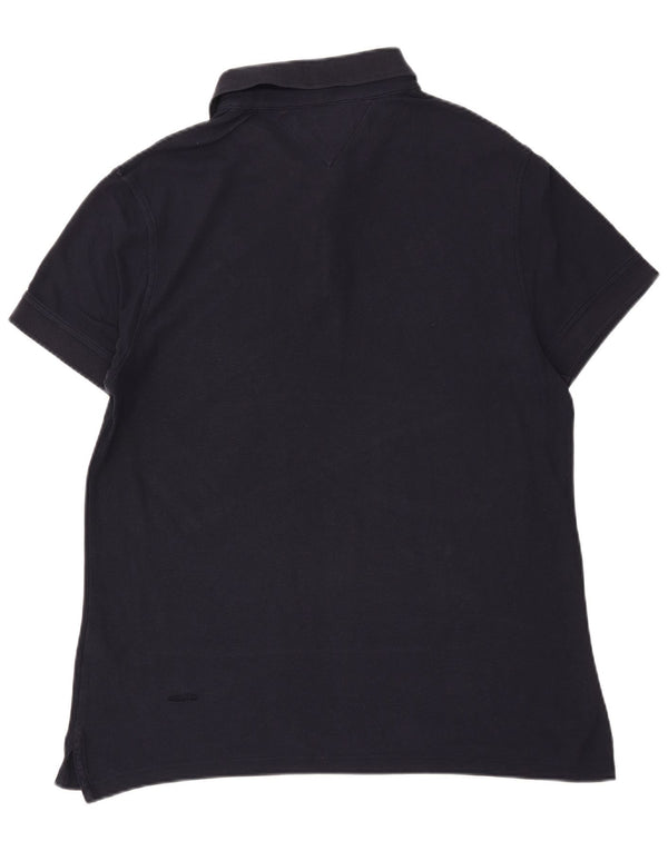 Camisa polo masculina Tommy Hilfiger Slim Fit 2XL algodão azul marinho